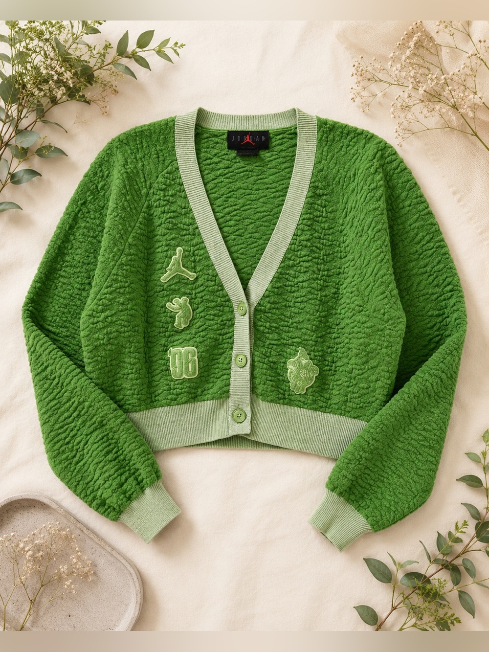 Womens Jordan Oversized Cropped Cardigan